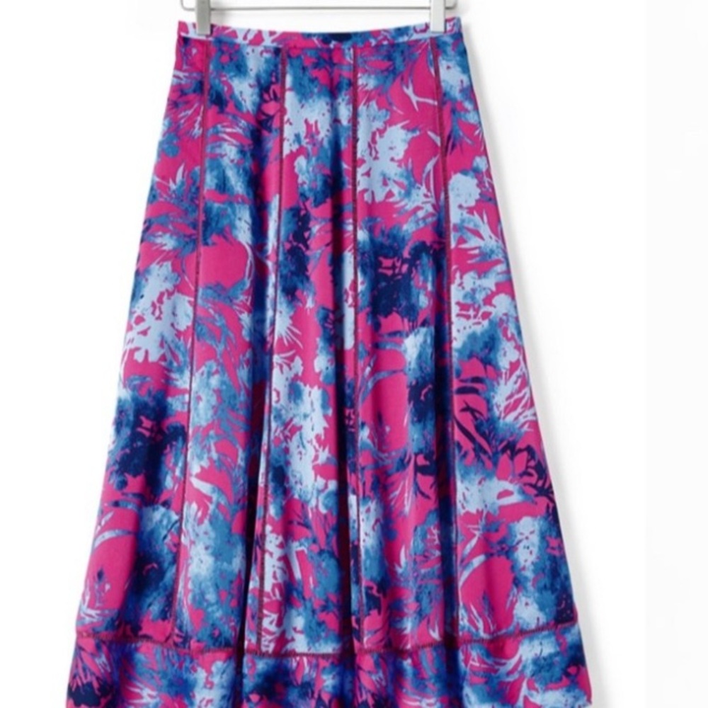 Banana Republic Vibrant Pink and Blue Maxi Skirt